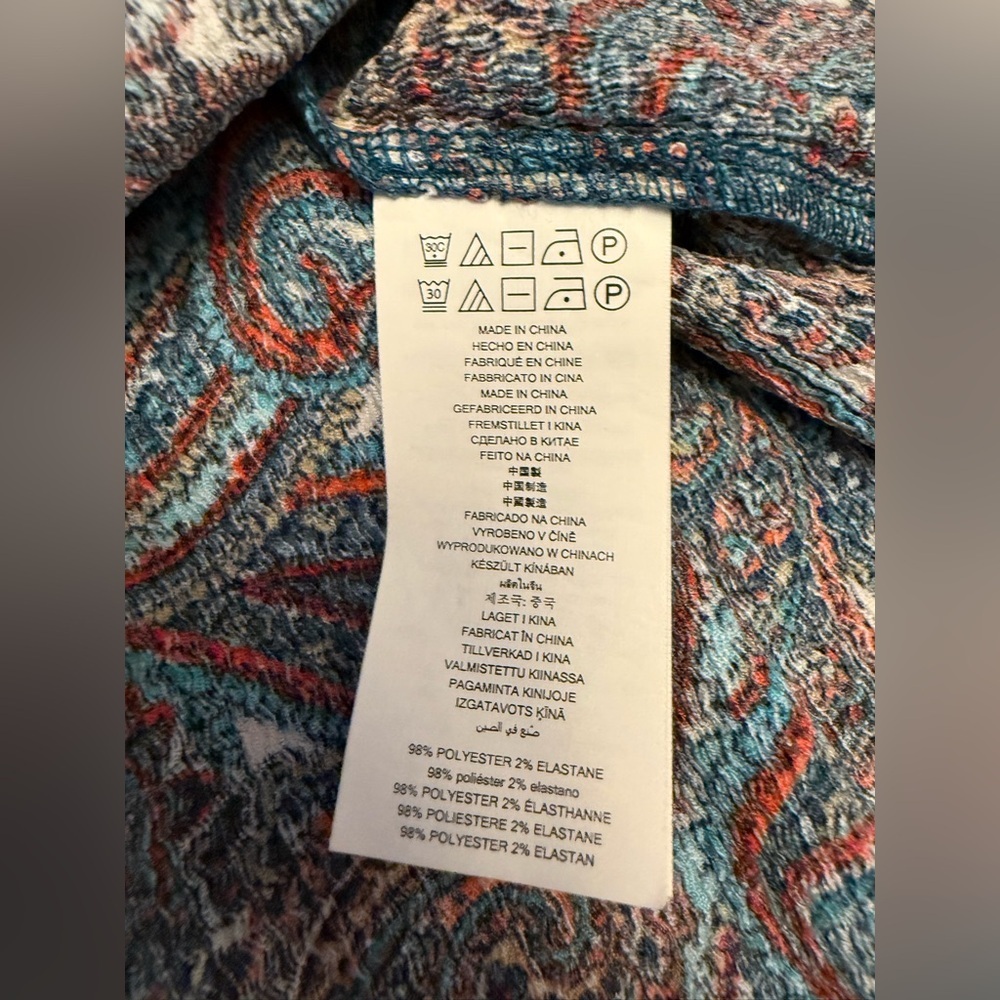 Michael Kors Chain Strap Paisley Maxi Dress S - Picture 6 of 9